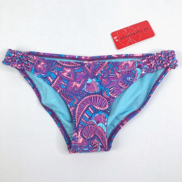 NWT Gossip Purple Paisley Bikini Bottoms Small - Picture 1 of 5